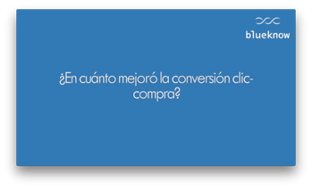 ¿En cuánto mejoró la conversión clic-compra?